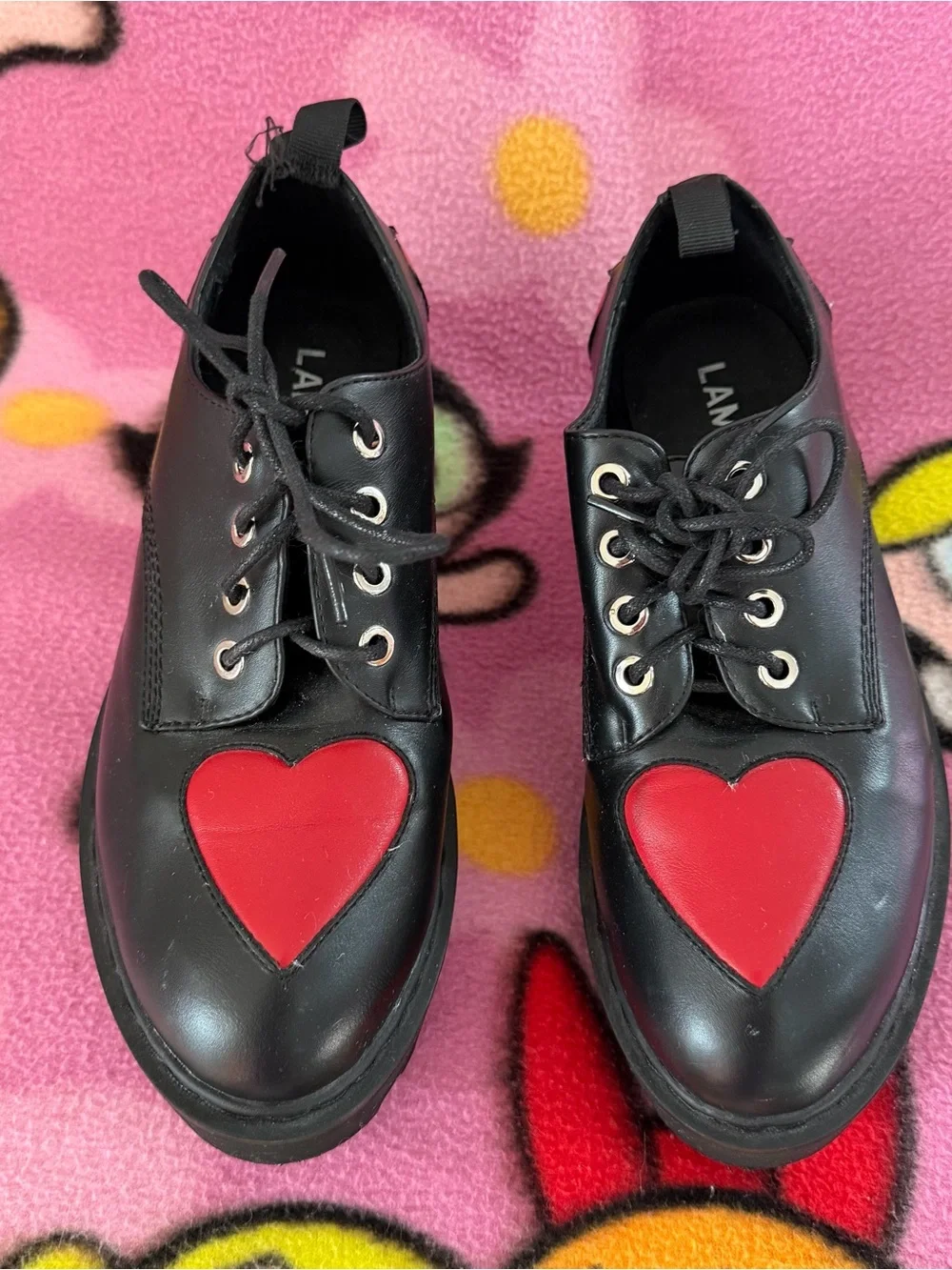 LAMODA CANDLELIGHT HEART OXFORD SHOES